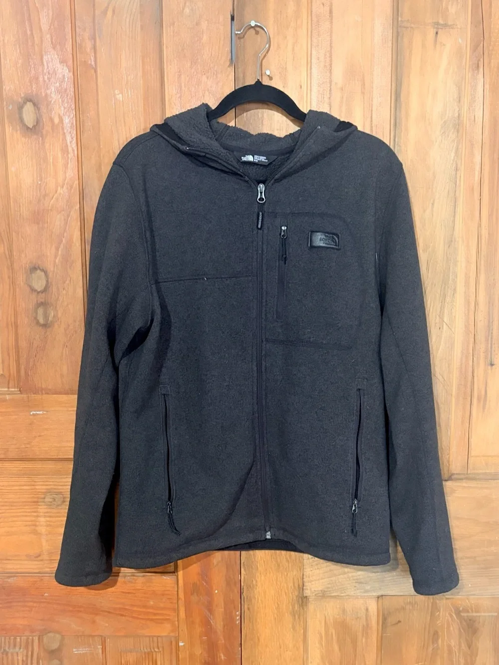 The North Face – Fleece Jacket – Gordon Lyons Hooded Full Zip – Black – Sz. M
